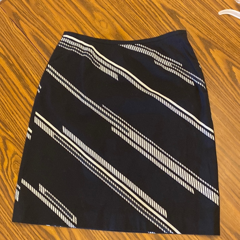 Ann Taylor Navy and White Skirt